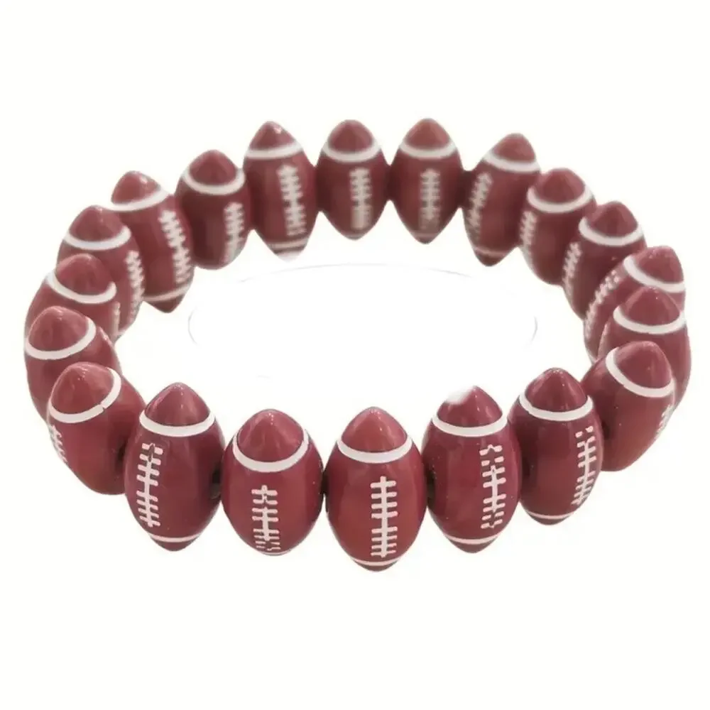Football Beaded Bracelet